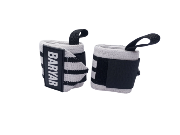 Wrist Wraps White-Black - Image 2