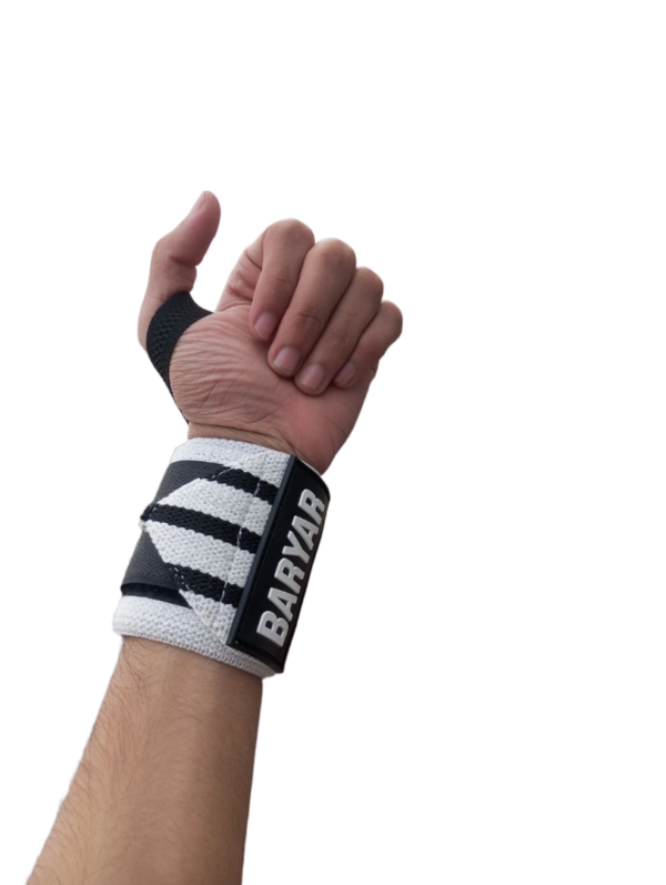 Wrist Wraps White-Black - Image 6