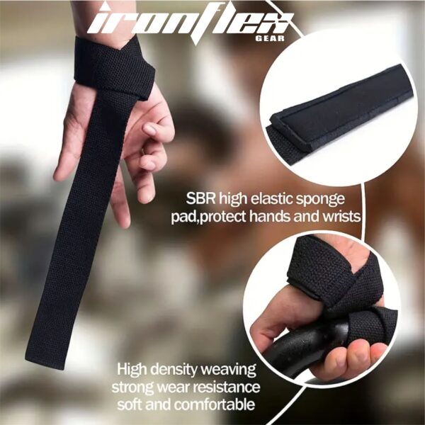 Weight Lifting Straps Black - Image 3