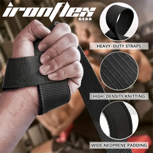 Weight Lifting Straps Black - Image 5